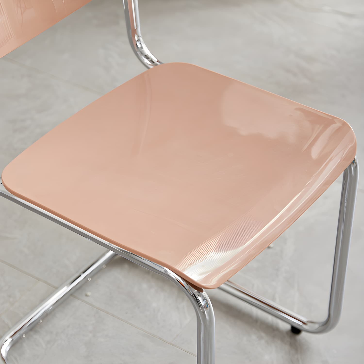 Modern Plastic & Acrylic Side Chair with Low Back and Open Back Style - Silver Leg Color thumbnail 12