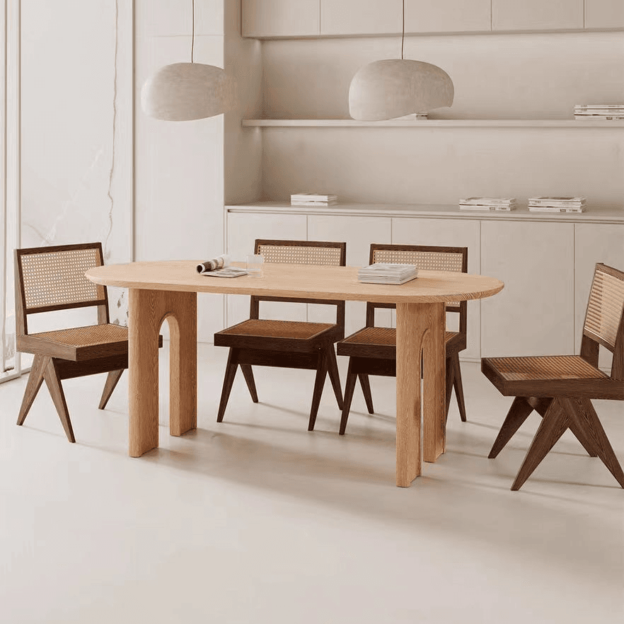 Natural/Espresso Finish/Sand Natural Pine Wood Dining Table for 9 People/for 6 thumbnail 11