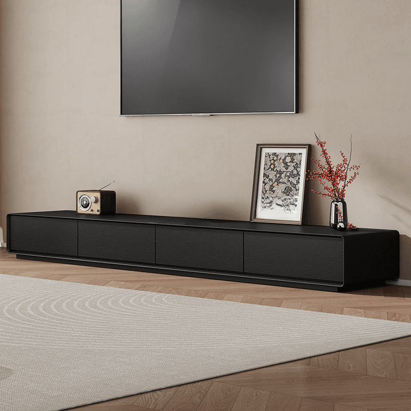 Art Deco Lumber Rectangle TV Stand with 4 Drawers thumbnail 1