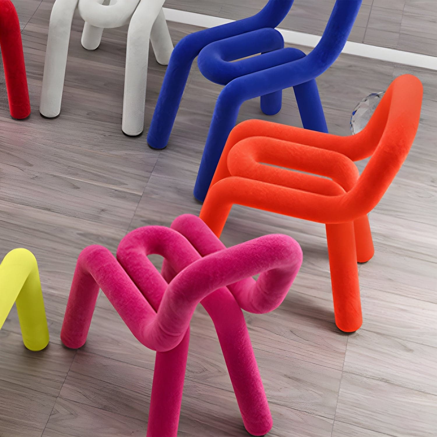 Contemporary Side Chair Velvet Open Back Dining Chair for Indoor thumbnail 17