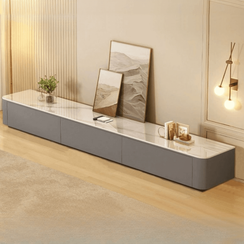 Modern Simple Style Glass TV Stand with 4-Drawer/3 Drawers thumbnail 4