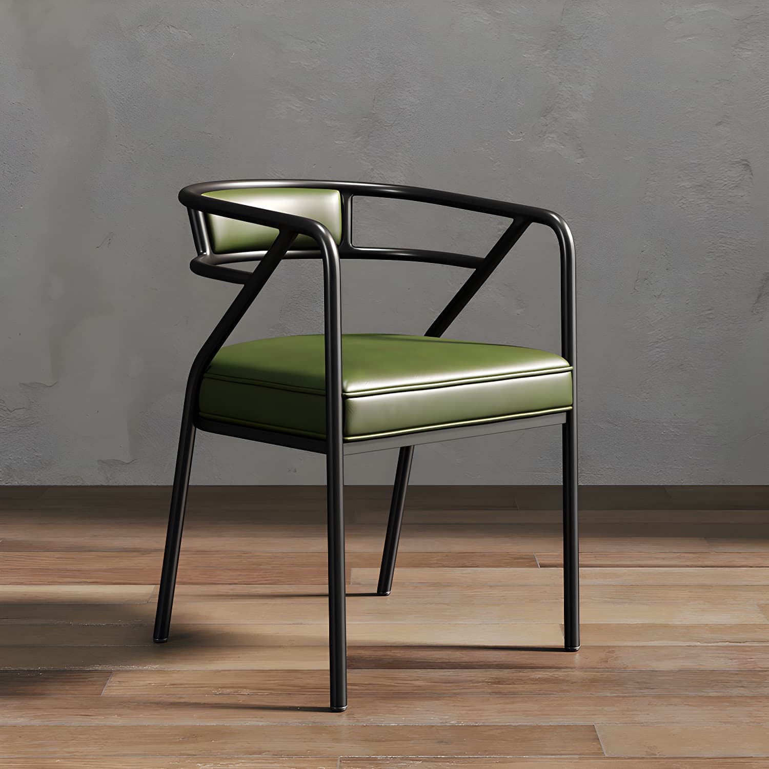 Glam Dining Chair Open Back Upholstered Dining Side Chair with Metal Legs thumbnail 14