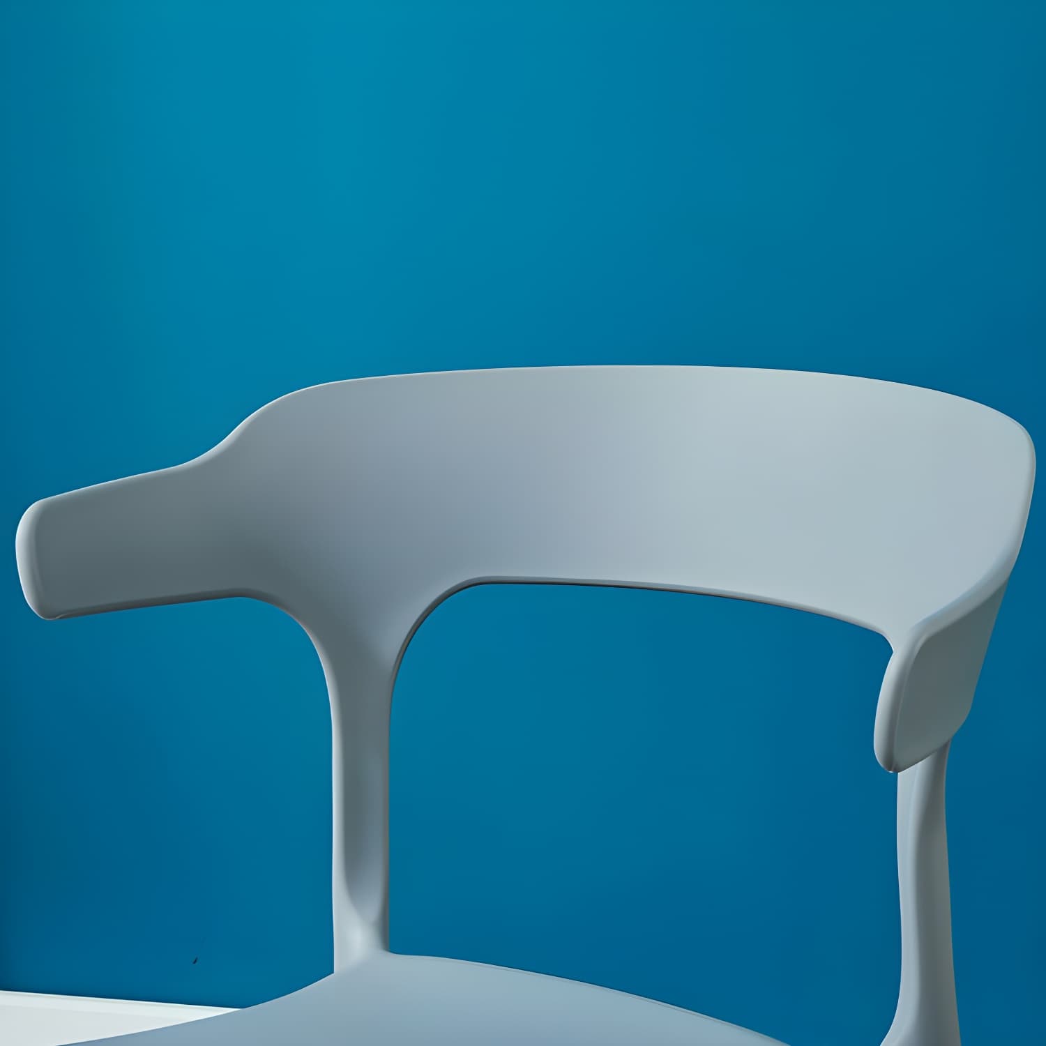 Glam Plastic Side Chair Matte Finish Open Back Dining Chair for Dinning Room thumbnail 22