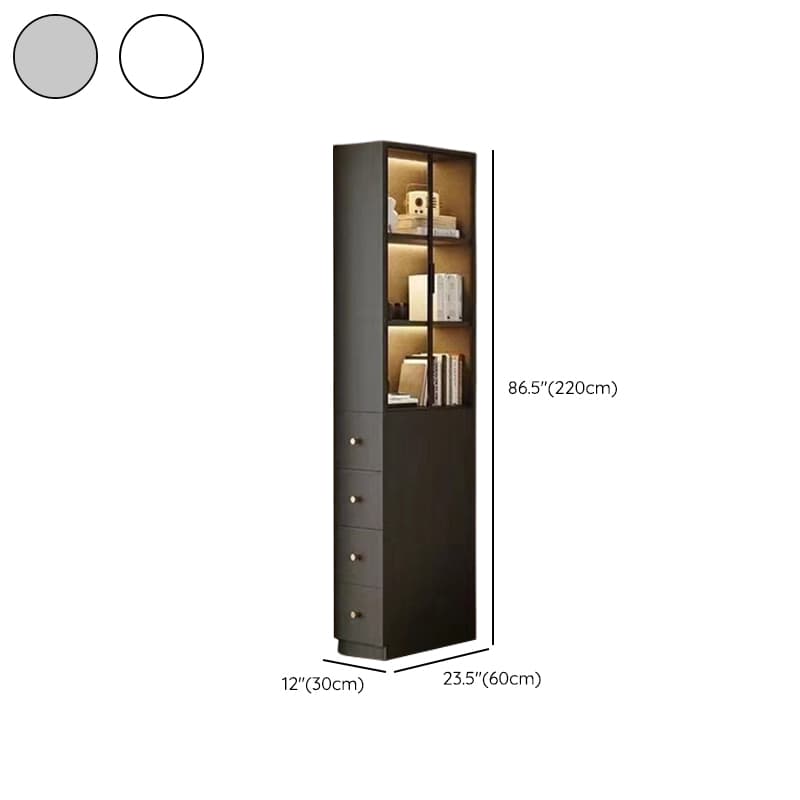 Detached Reclaimed Wood Utility Cabinet with Soft Close Drawer & Locker, Drawer Bars & Glass-panel Door thumbnail 11