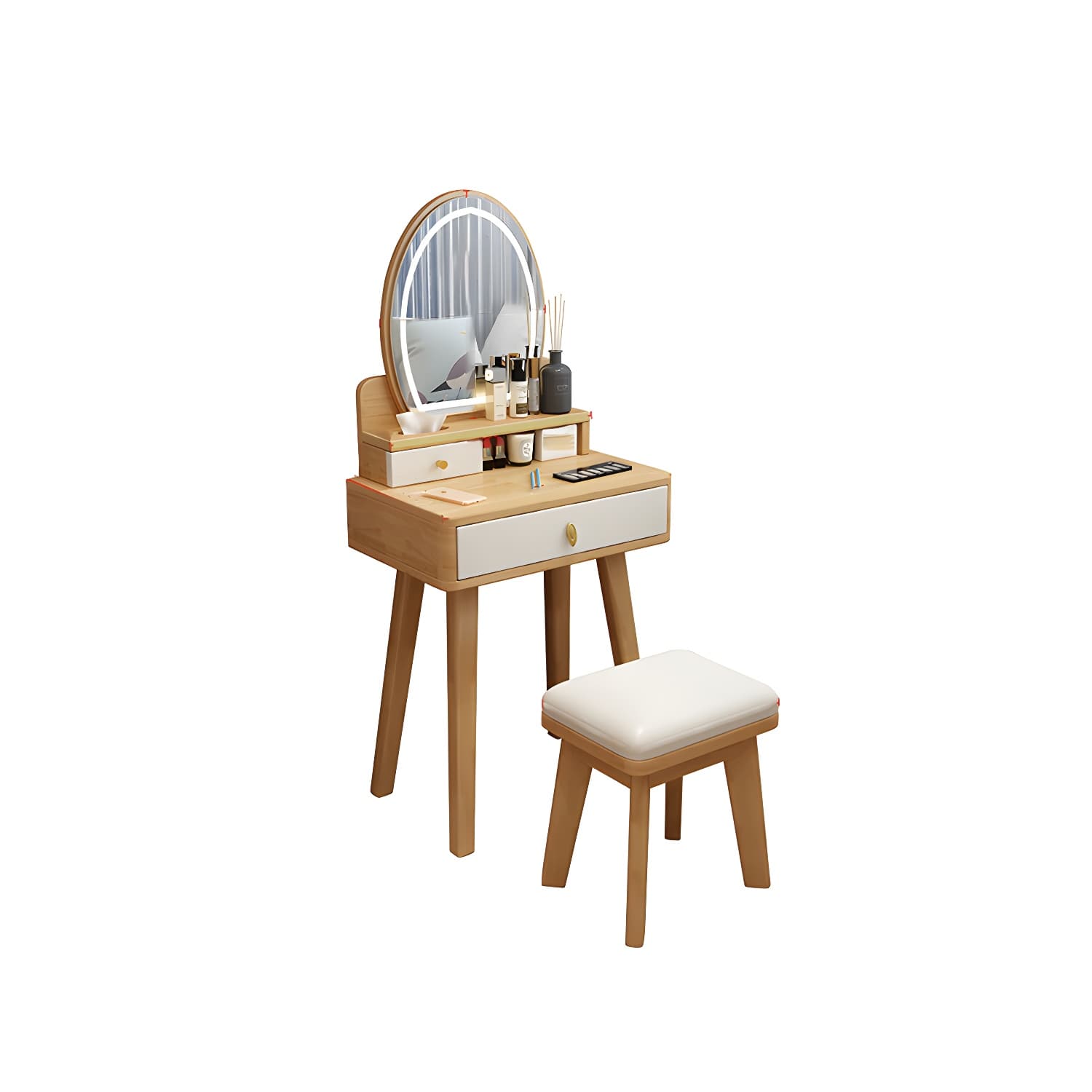 Traditions Dressing Table Bedroom Solid Wood with Drawer Mirror Make-up Vanity thumbnail 15