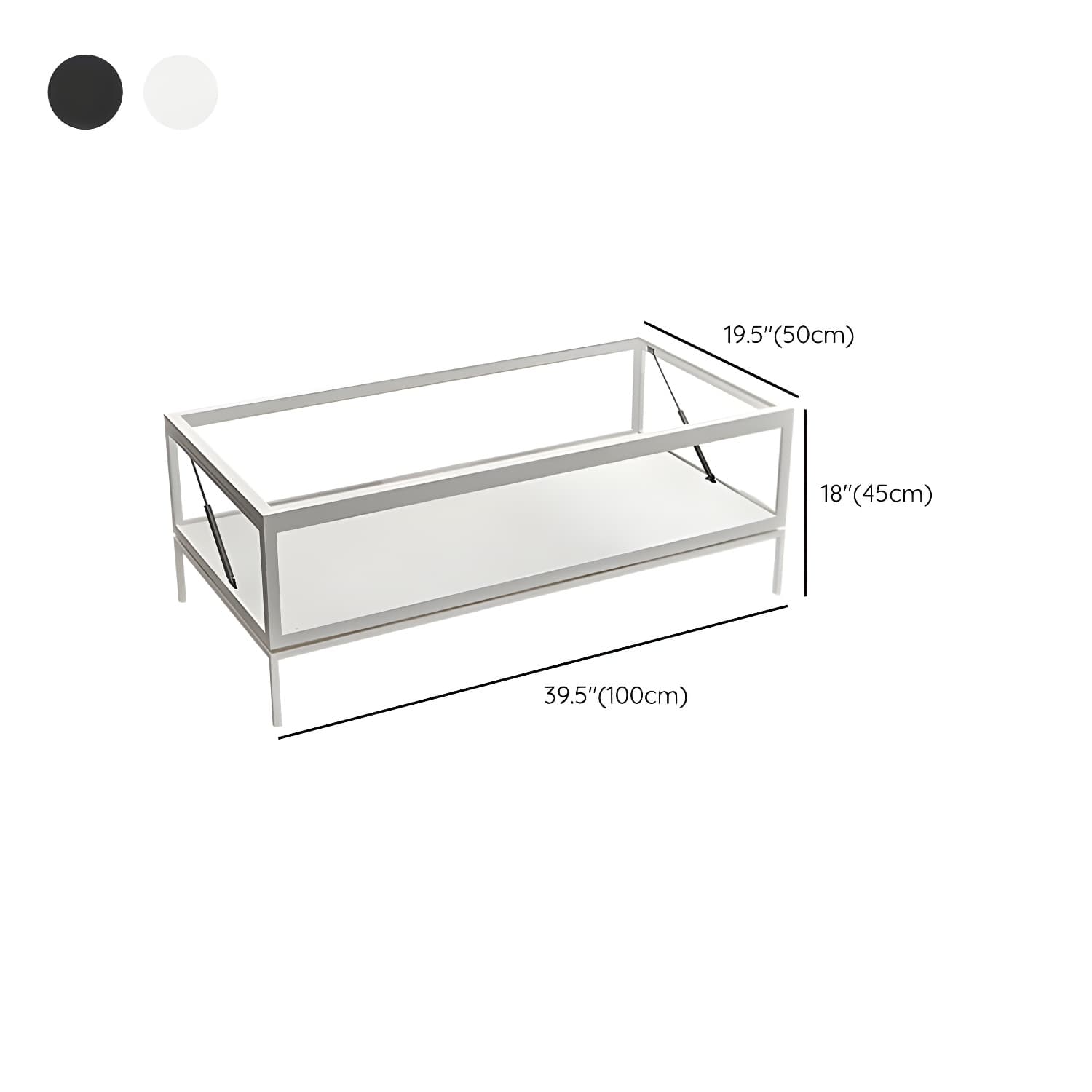 Rectangle Glass Top Coffee Cocktail Table Tranparent Contemporary with Metal Base thumbnail 16