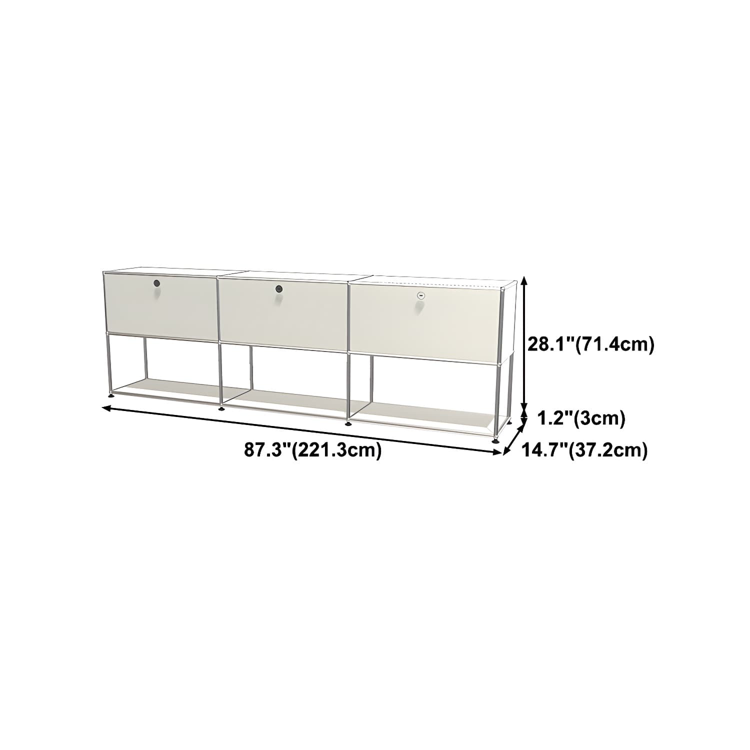Modern Storage Sideboard Metal Sideboard with Drawer for Home thumbnail 18