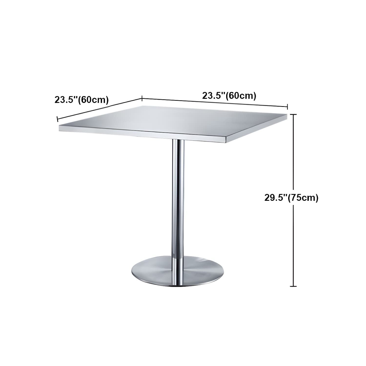 Industrial Style Dining Site Table Stainless Steel Dining Room Collection thumbnail 22