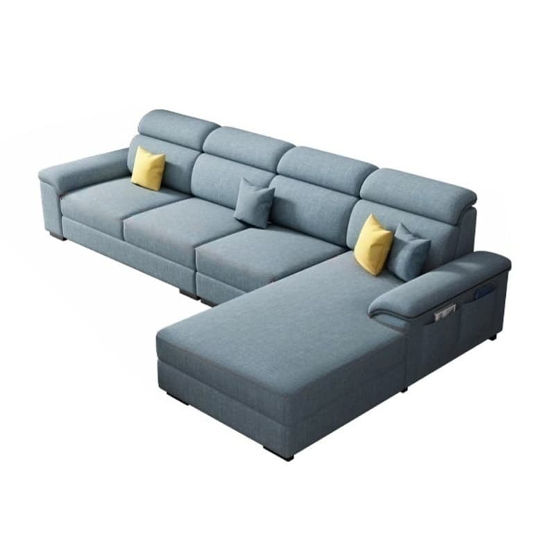 Modern L-Shape Right Hand Facing Sofa & Chaise with Concealed Support thumbnail 9