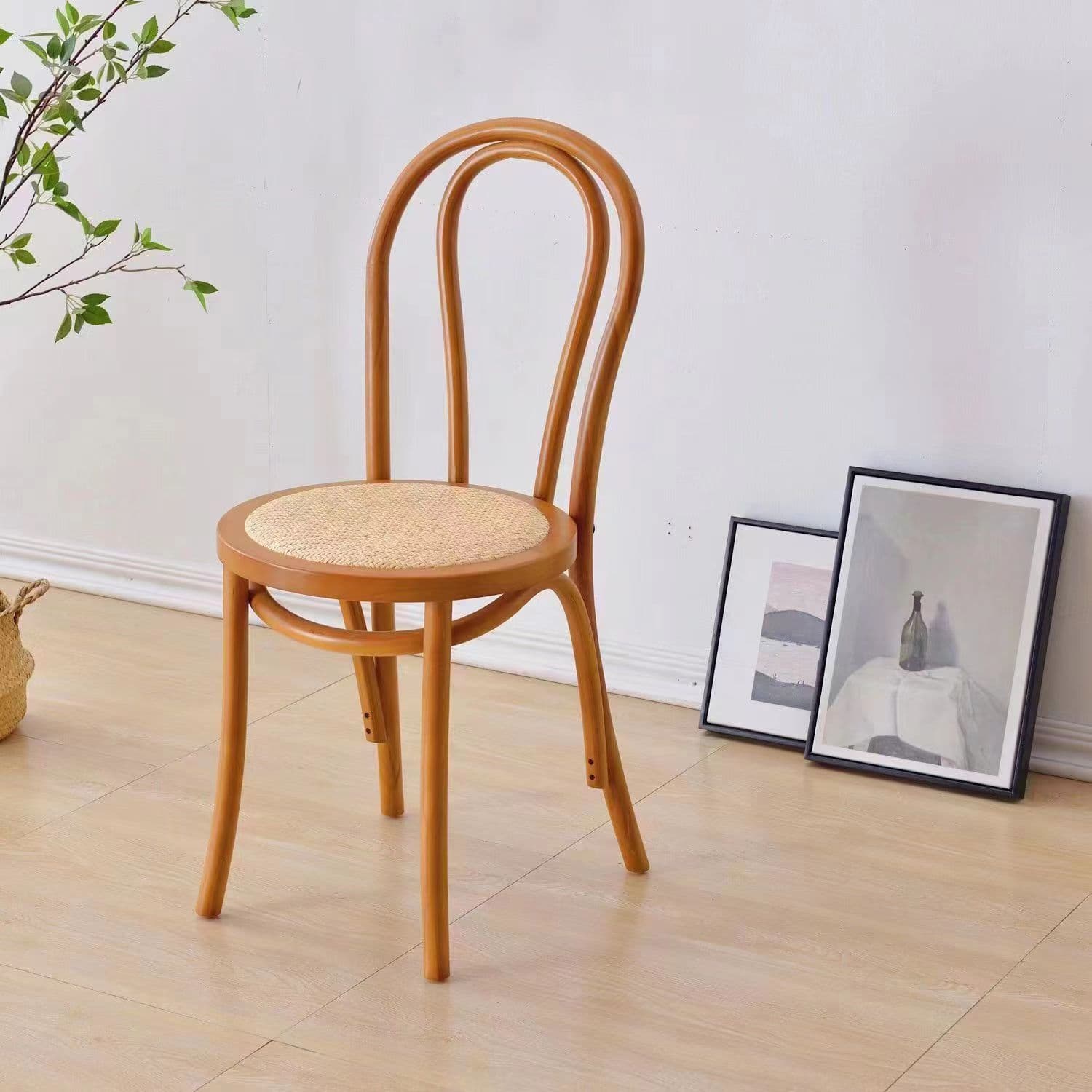 Reliable Outlined Intertwined Armless Chair for Restaurant Use thumbnail 2