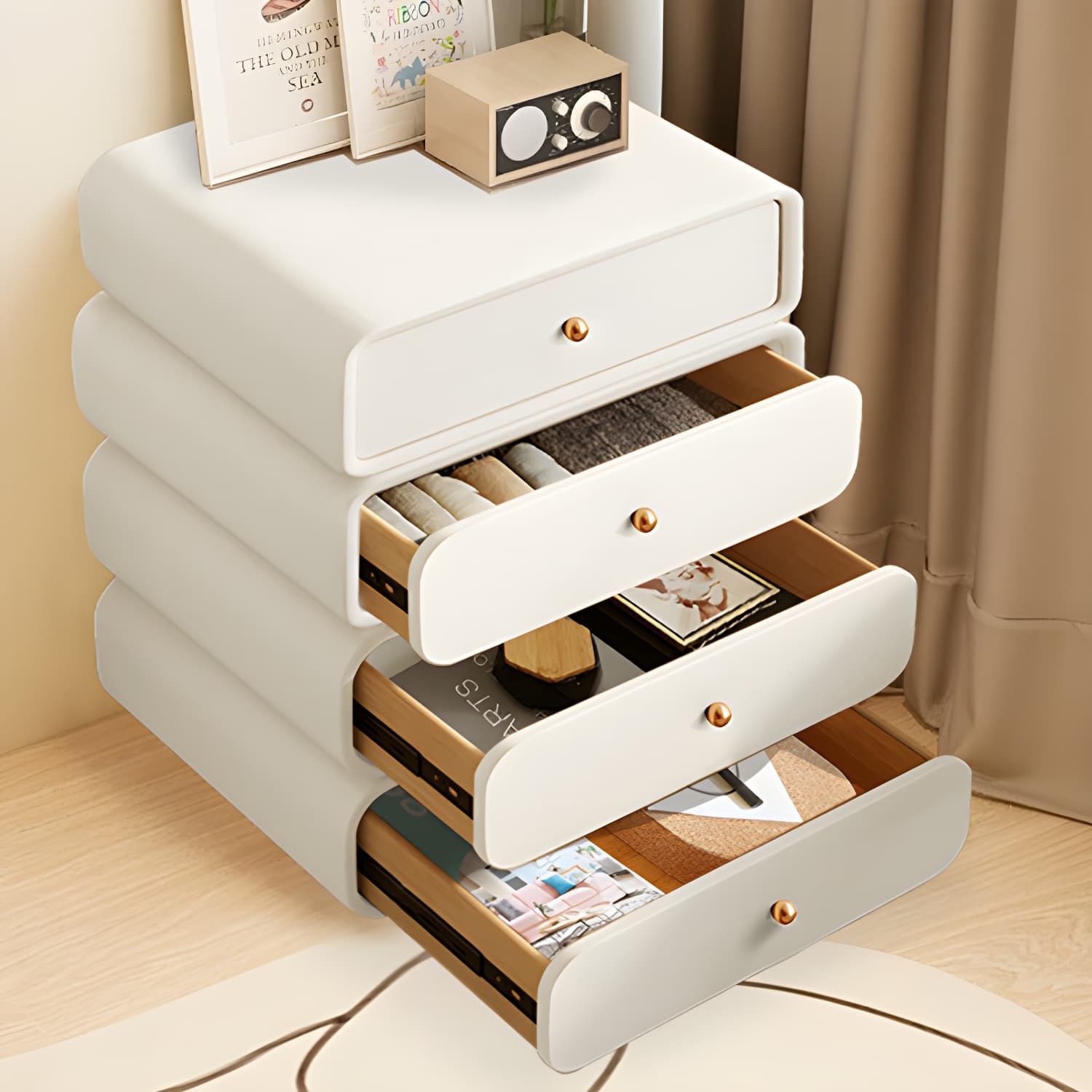 Modern Light Wood Dressers with Solid Wood Construction and Soft-Close Drawers thumbnail 15