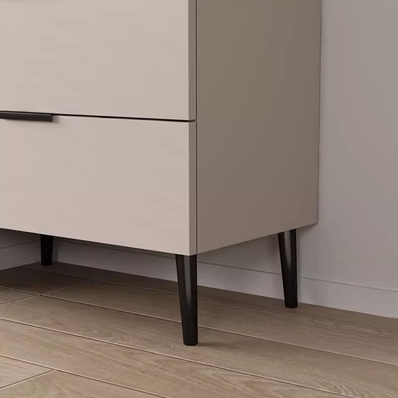 Simple Rectangular Damp-proof Accent Cabinet with Closet, Glazed Door, Chalk/Sand Top, and Soft Close Drawer thumbnail 8