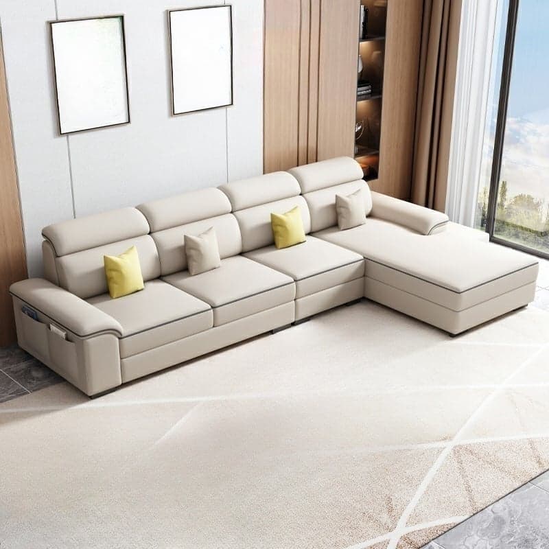 Modern L-Shape Right Hand Facing Sofa & Chaise with Concealed Support thumbnail 2
