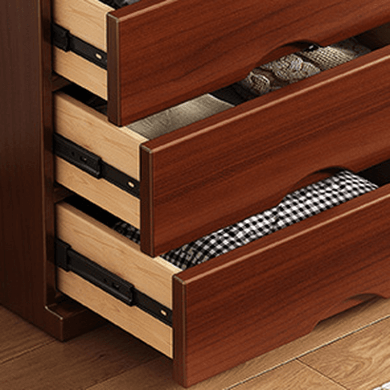 Simple Raw Wood Double Dresser with Multiple Drawer Configurations - Horizontal/Vertical thumbnail 7