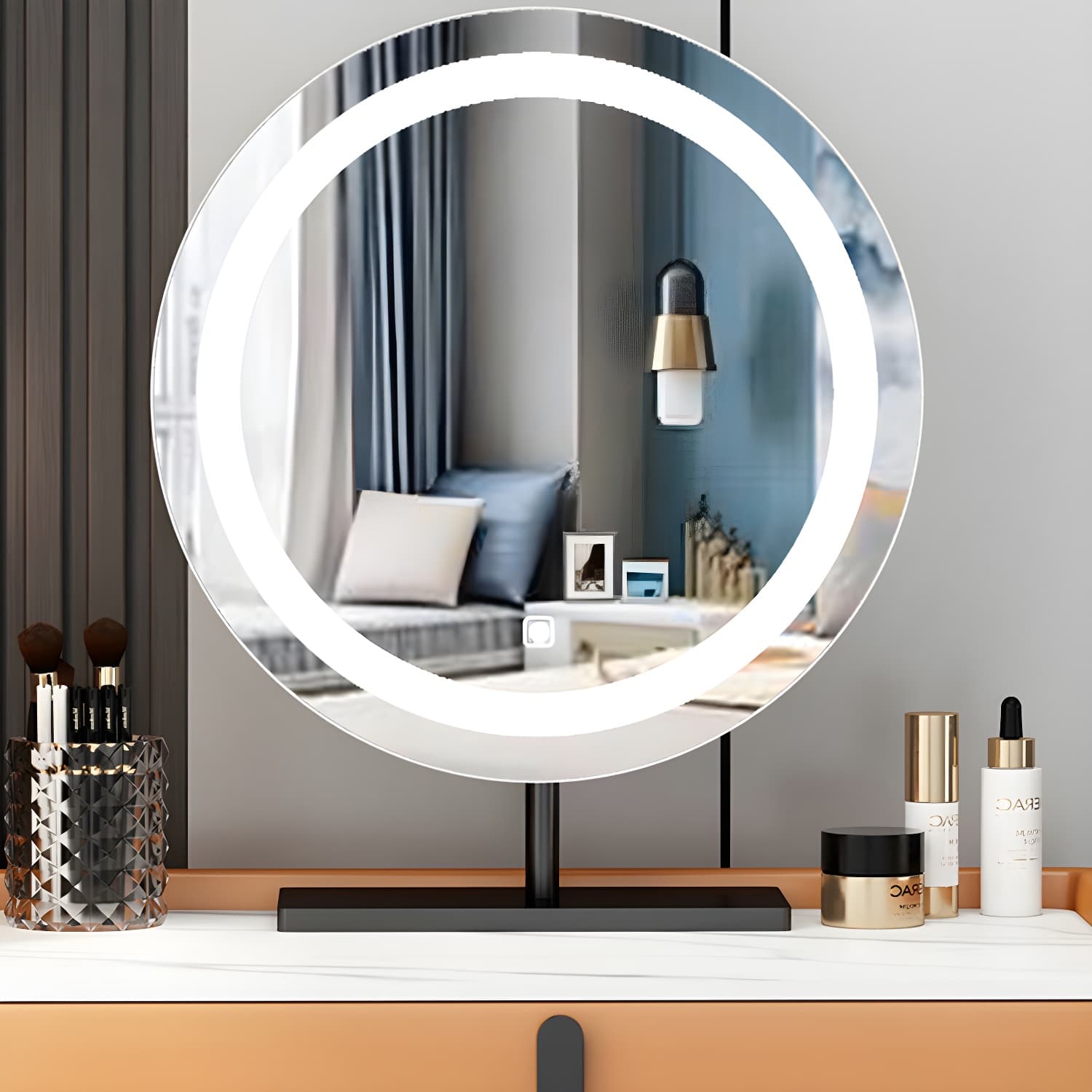 Contemporary Vanity Dressing Table Set with Mirror and Stool thumbnail 9
