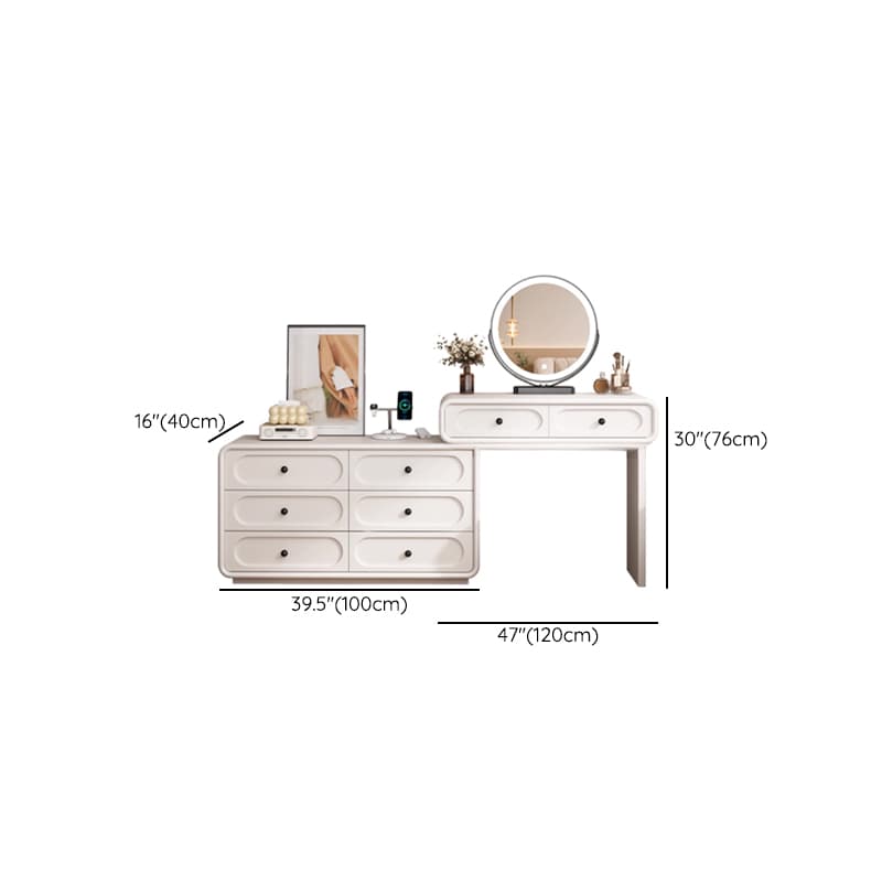 White Large/Standard Scalable Timber Vanity Set with 5 Drawers/8 Drawers, Lighting & Mirror Lights Included/Not Included thumbnail 11