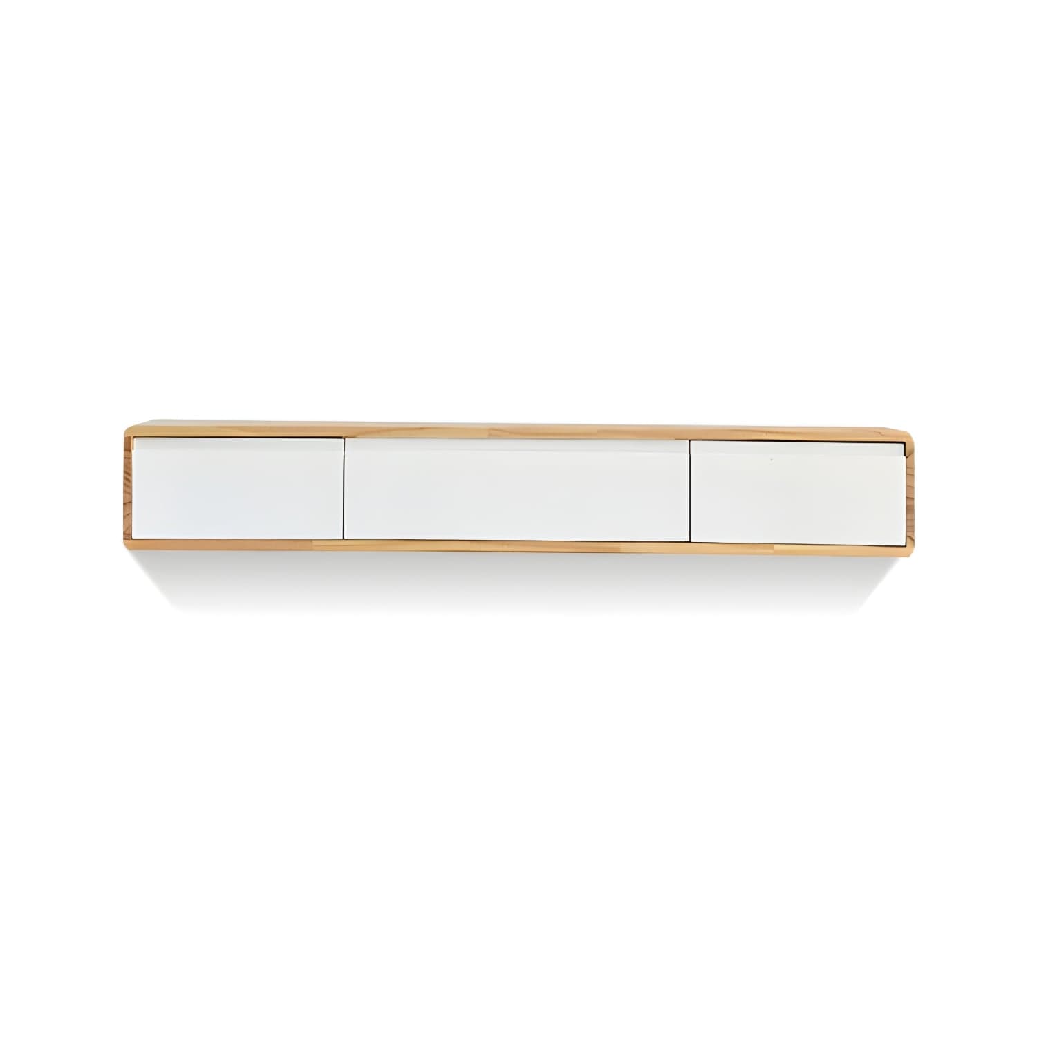 Wall-mounted TV Console Solid Wood TV Media Console with Drawers thumbnail 3