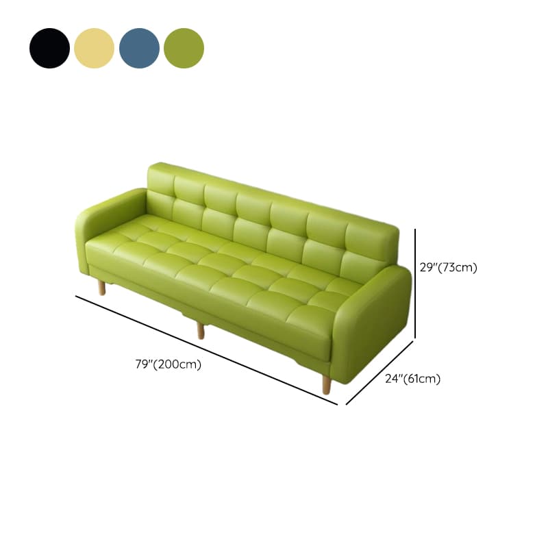 Square Arm Foldable Convertible Sofa with Biscuit Back for Living Spaces thumbnail 13