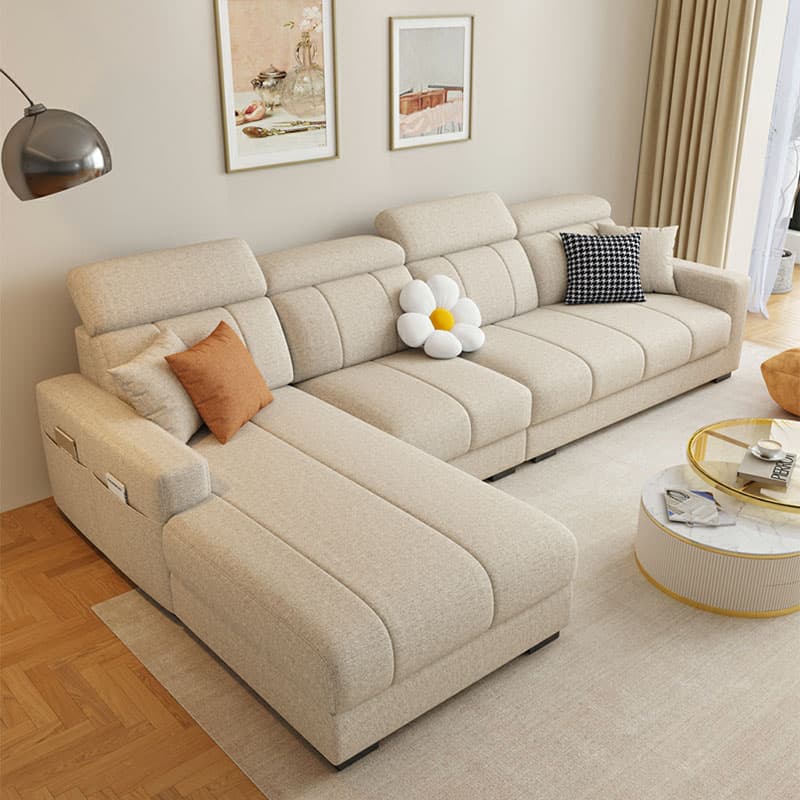 Modern Style L-Shape Sofa Recliner with Storage and Recessed Arm thumbnail 14