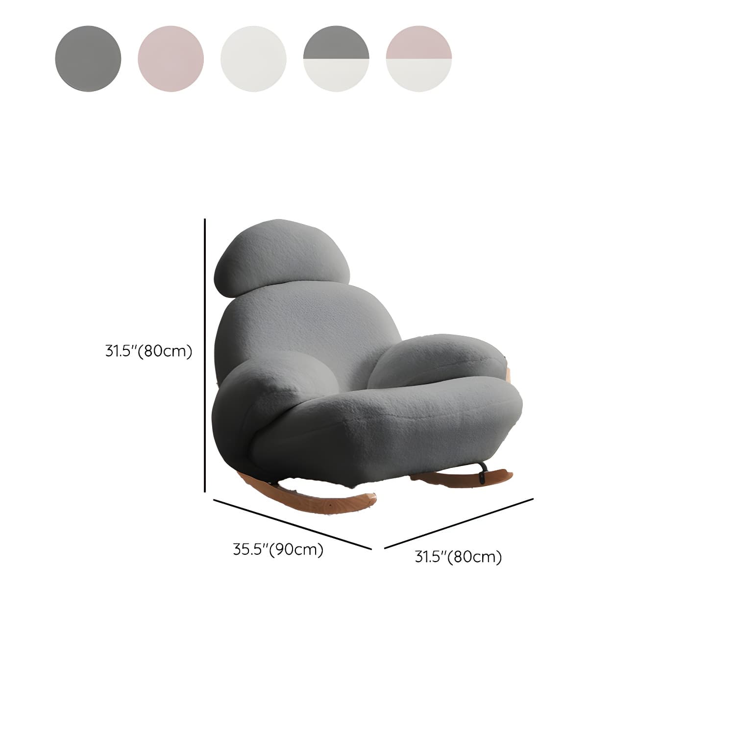 Spindle Living Room Contemporary Reclining Upholstered Rocking Accent Chair thumbnail 29