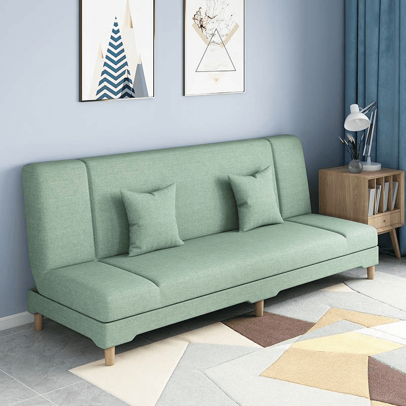 Contemporary Modern Grey/Azure/Emerald Green Sleeper, Solid Color, 3-Seater with 2 Pillows thumbnail 9