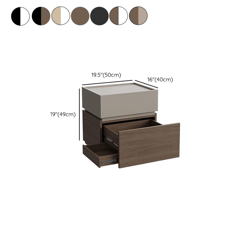 Organic Modern Nightstand With Drawer Organization and 3 Drawers in Real Wood thumbnail 14