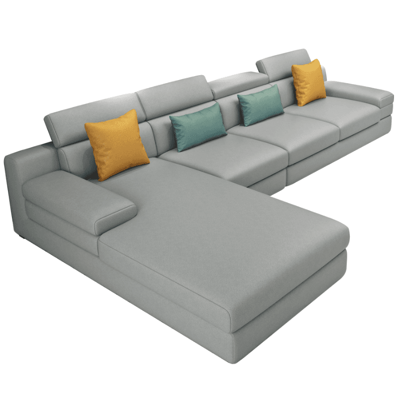 L-Shape Sofa Chaise with Left Hand Facing Orientation, Standard Foam Seat, Adjustable Headrest, and Concealed Support thumbnail 10
