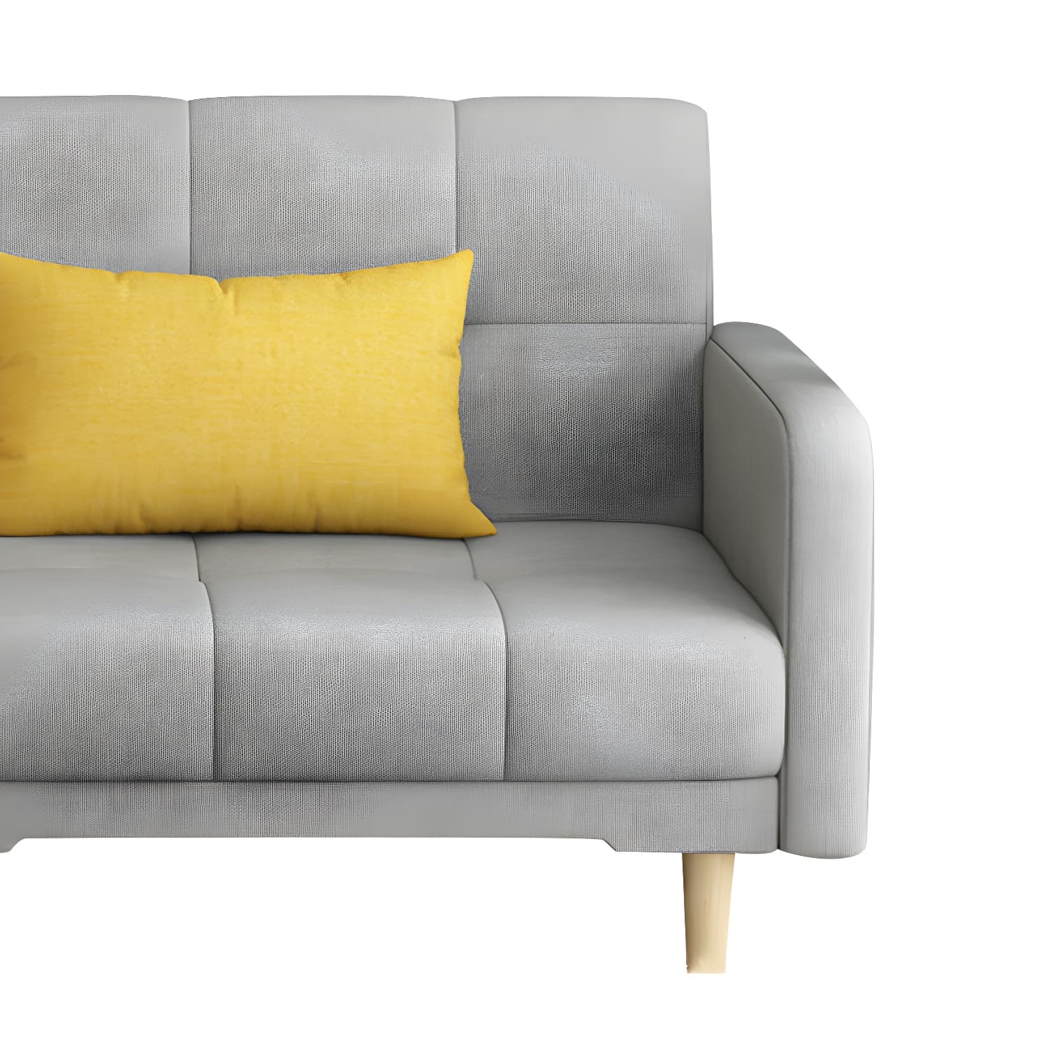 Modern Linen Tufted Sofa Bed 31"H Convertible Sofa with Square Arm thumbnail 11