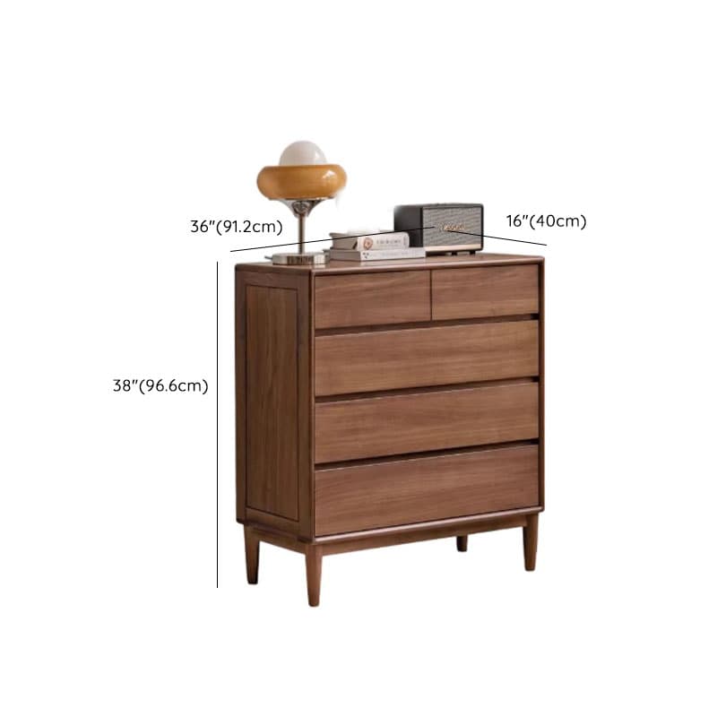Modish Horizontal/Vertical Cocoa Double Dresser/Lingerie Chest in Raw Wood with 5 Drawers/7 Drawers/6 Drawers thumbnail 12