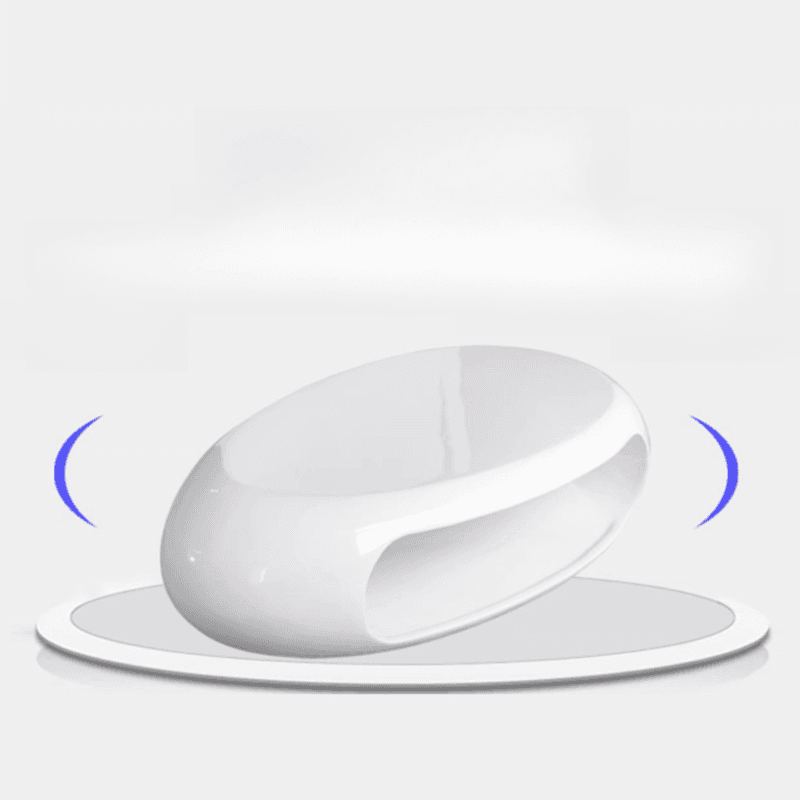 Simple Ink Oval/Rounded Hardened Glass Single Accent Table with Container & Abstract Base thumbnail 15