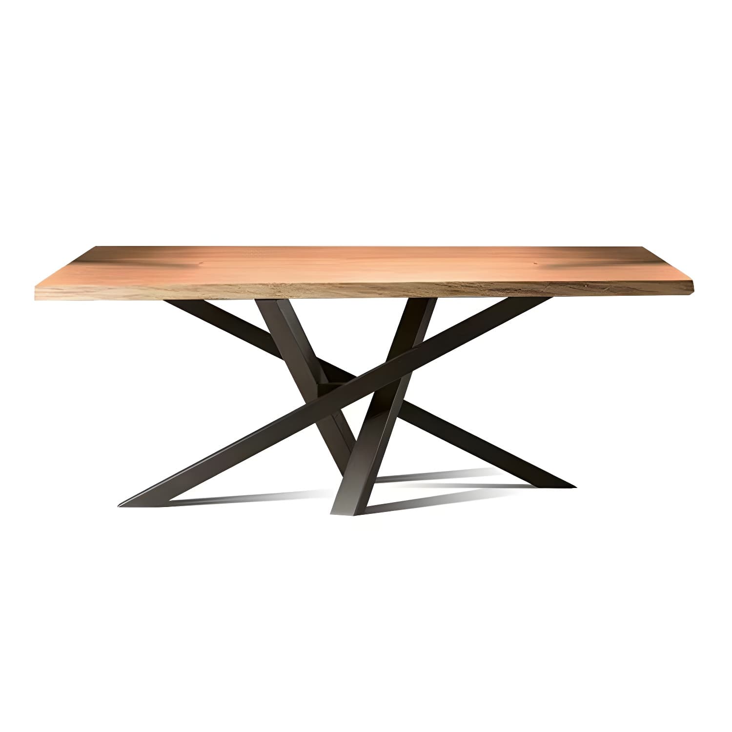 Rectangle 4 Legs Industrial Table Solid Wood Fixed Table for Restaurant thumbnail 8