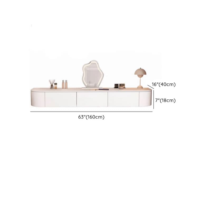 Push-Pull Floating Makeup Vanity with Storage and a Composite Wood Tabletop for Sleeping Quarters in a Trendy Style thumbnail 15