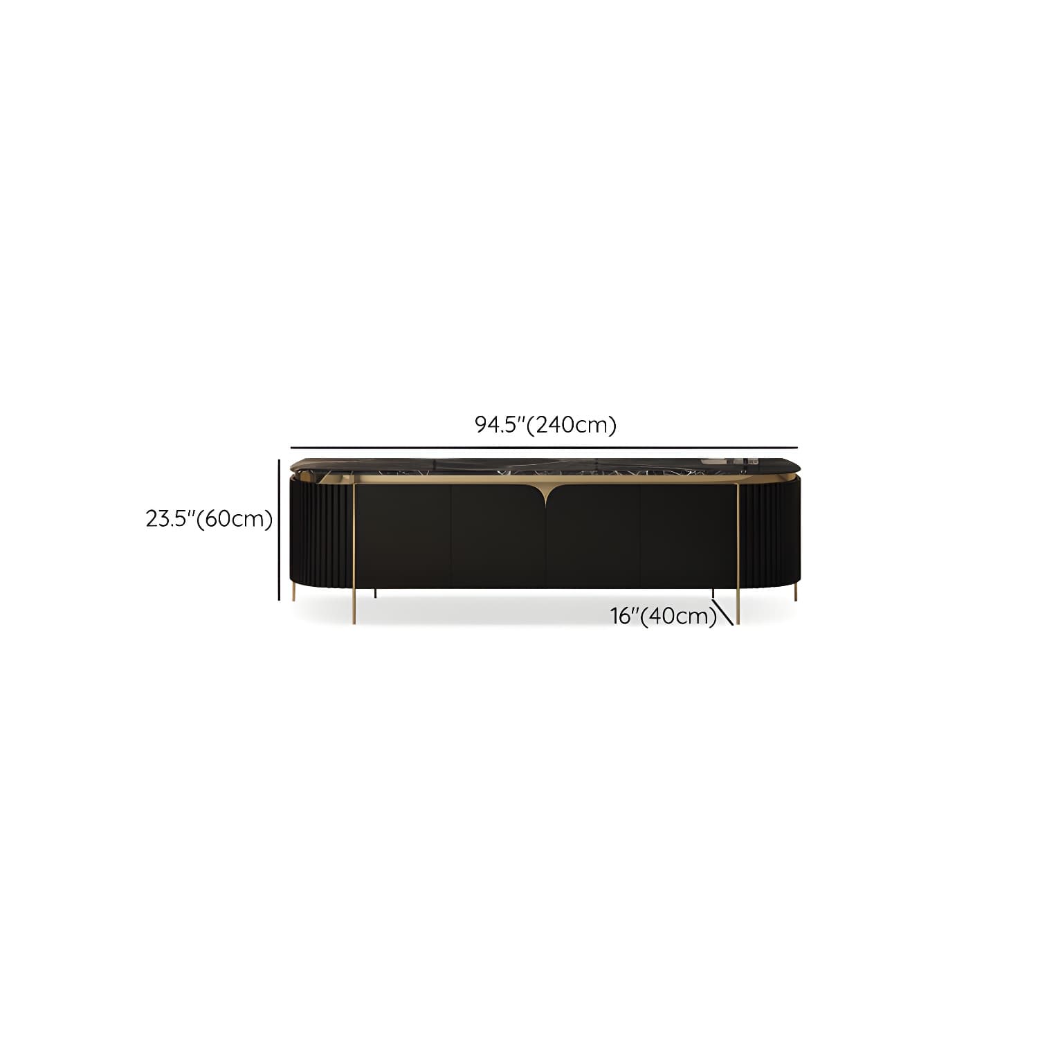 Marble TV Media Console Contemporary TV Console for Living Room thumbnail 18
