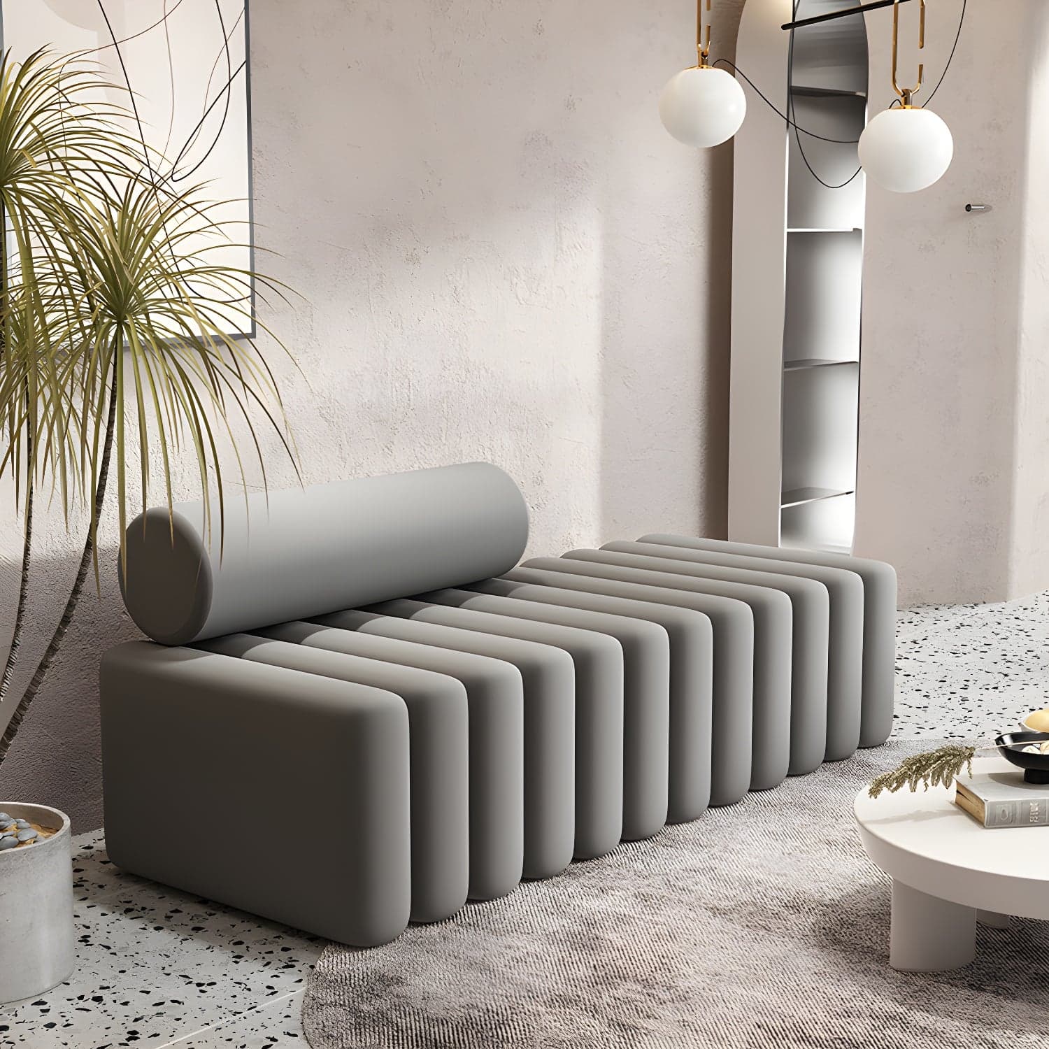 Velvet Contemporary Standard Sofa Armless Sofa for Living Room, Apartment thumbnail 8