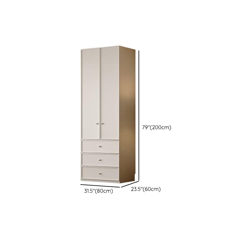 Chalk Modern Wooden Standalone Almirah with 3-Drawer/6-Drawer, Interior Shelves, and Hanging Rod thumbnail 16