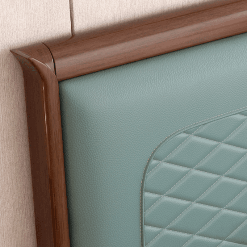 Modish No Distressing Rubberwood Panel Headboard with Rectangle Shape for King/Full/Queen Bed, Featuring Sponge Upholstery Fill and Standard Height thumbnail 8