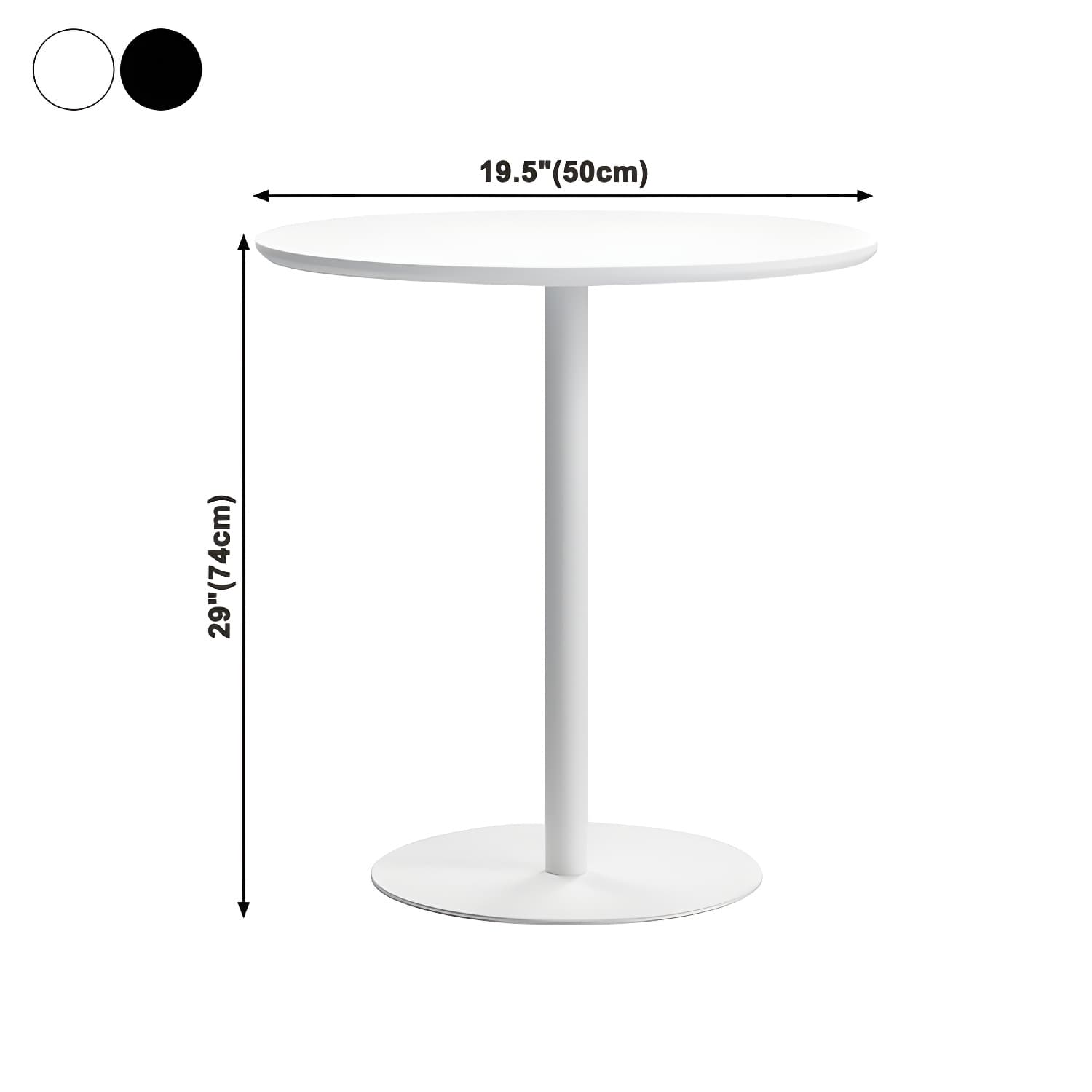 Round Tulip Base Casual Dining Table Four-Color Fixed Table with Solid Wood thumbnail 27