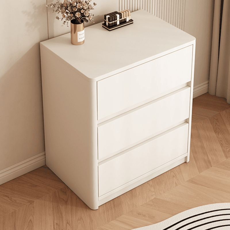 White Trendy Timber Console Dresser/Semainier with 6/8/3 Drawers in Horizontal/Vertical Orientation