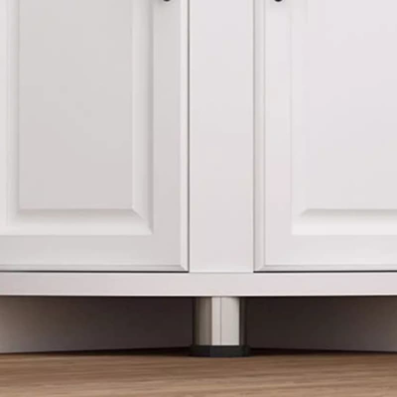 Scandinavian Wood Corner Accent Cabinet with 1 Cabinet and Opening Shelves for Room thumbnail 9