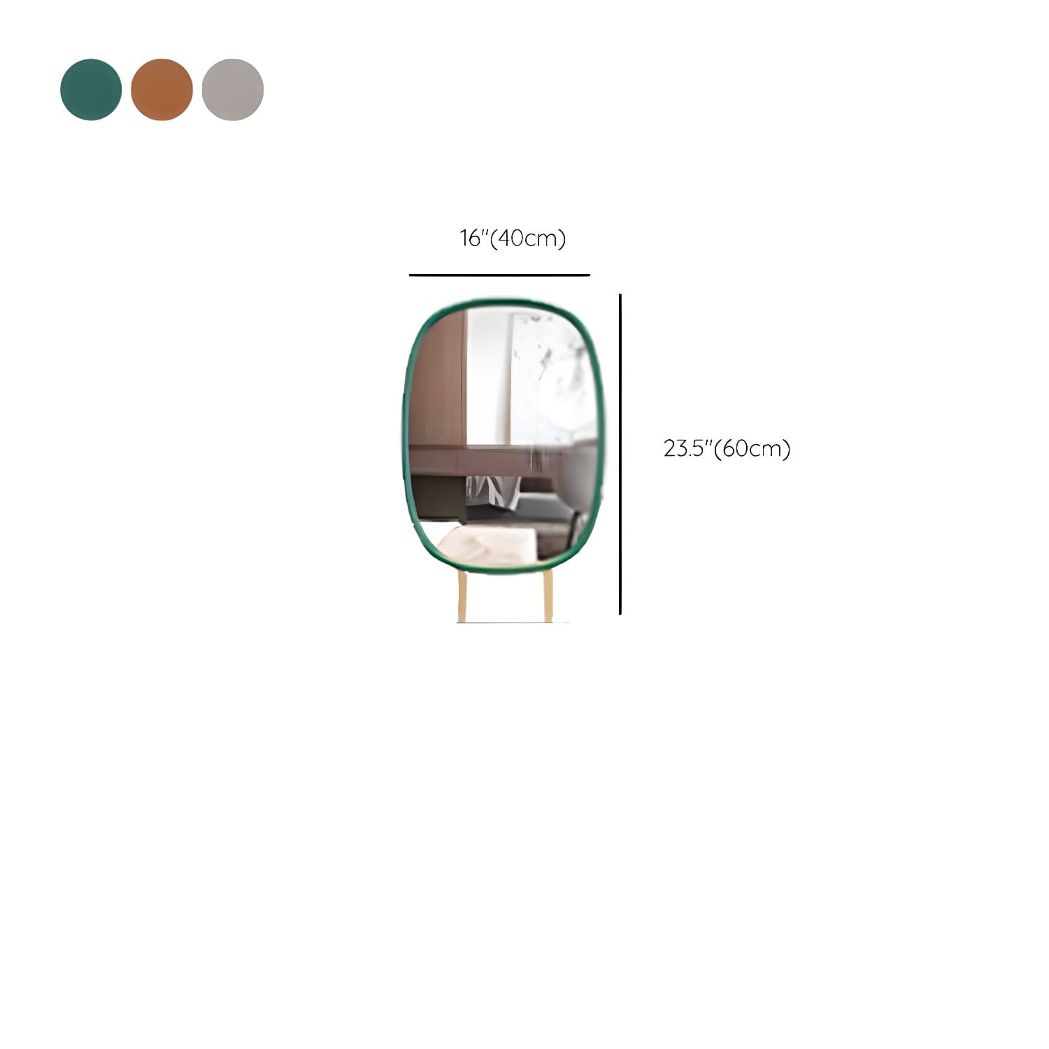 Glam Vanity Set With Drawer Leather Mirror Bedroom Make-up Vanity thumbnail 18