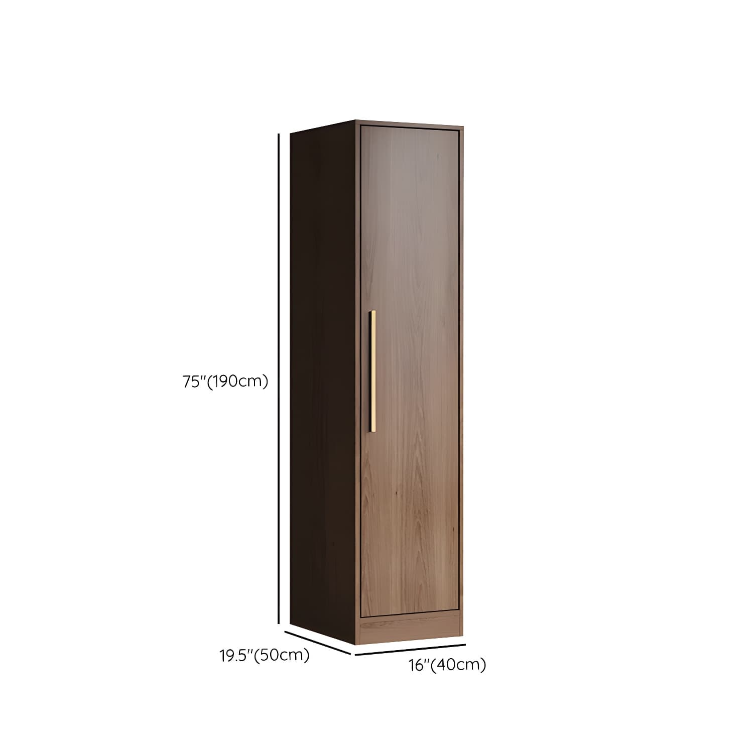 Wood Grain Design Armoires & Wardrobes with Soft Close Door and Storage Space thumbnail 12