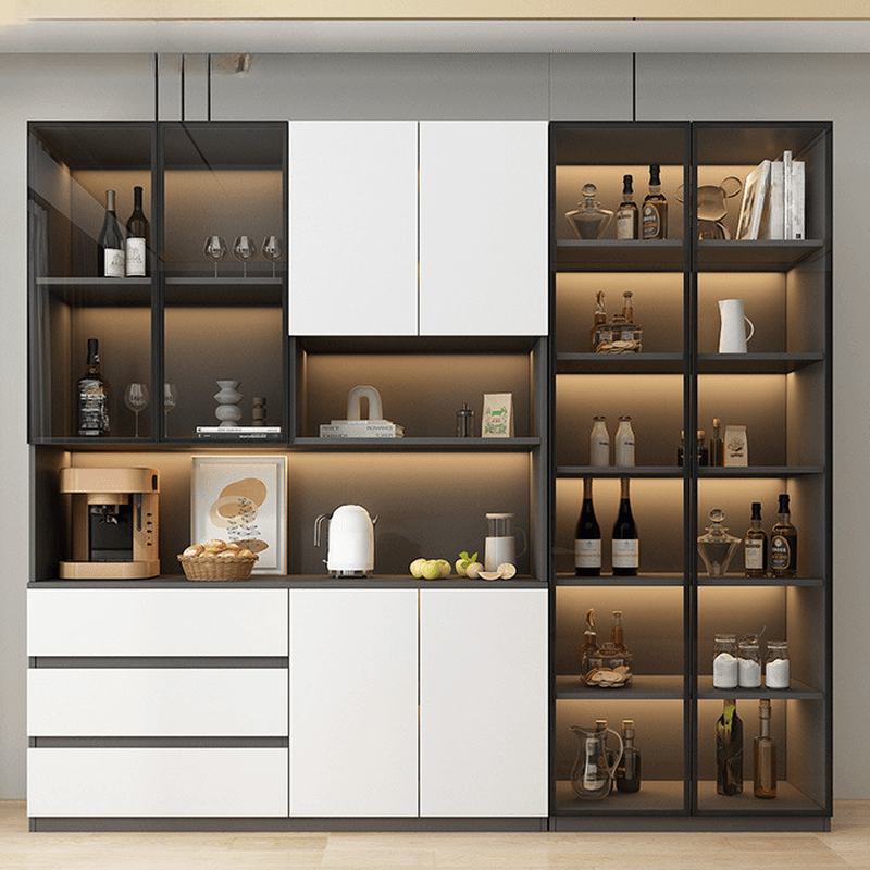 Two Toned Unclosed & Self-supporting Wide Sideboard with 2 Shelves & Benchtop thumbnail 7