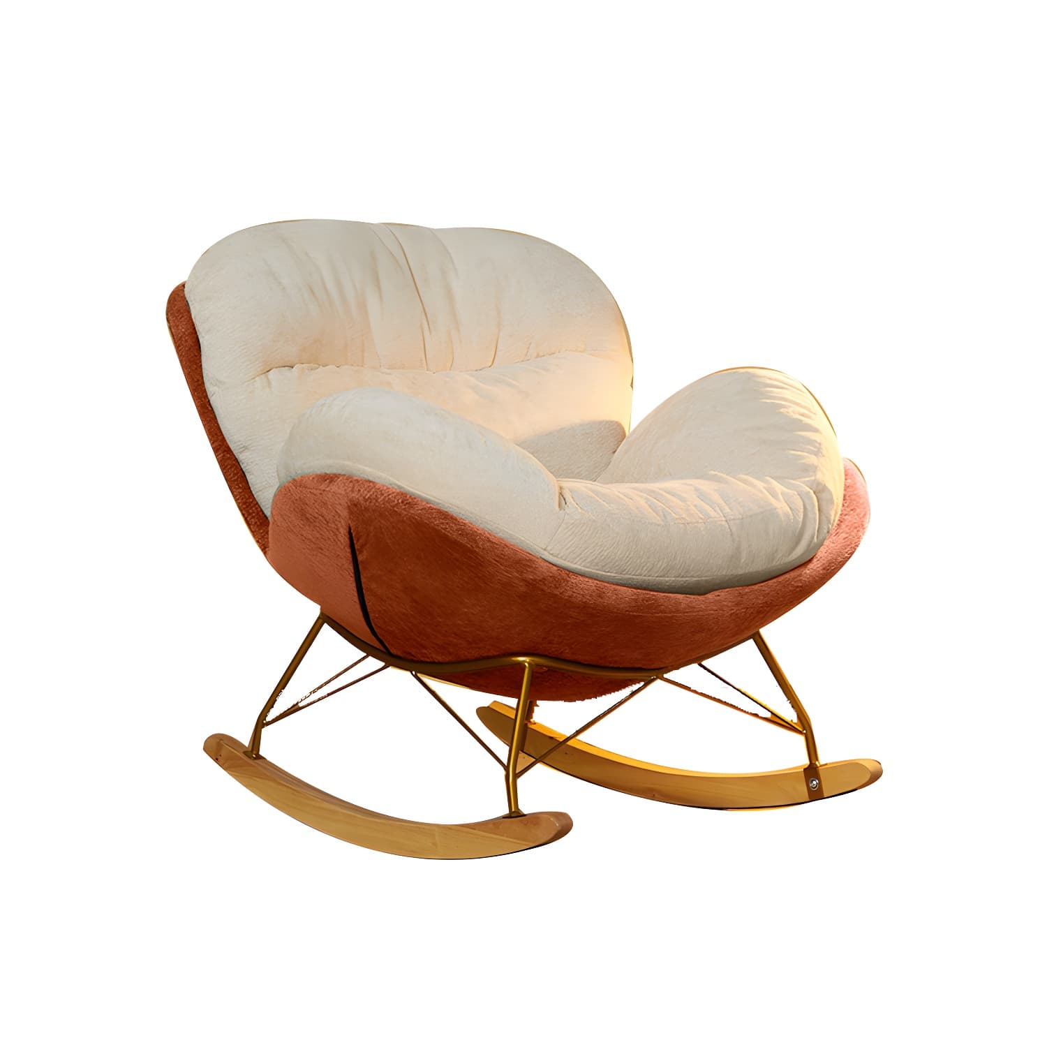 Scandinavia Rocking Accent Chair with Removable Cushions in Solid Wood thumbnail 11