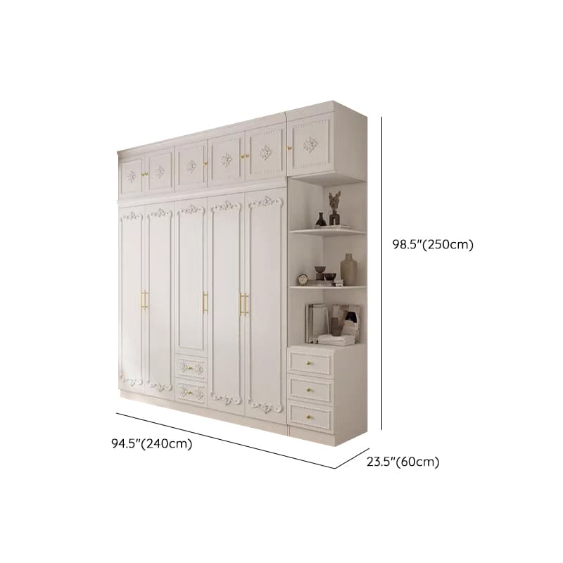 White Simple Timber Wardrobe Closet Soft Close Drawer Soft Close Door Interior Shelves thumbnail 23