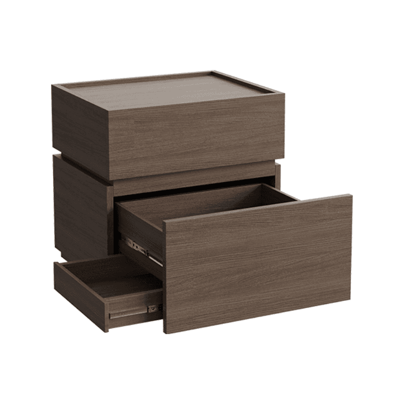 Organic Modern Nightstand With Drawer Organization and 3 Drawers in Real Wood thumbnail 7