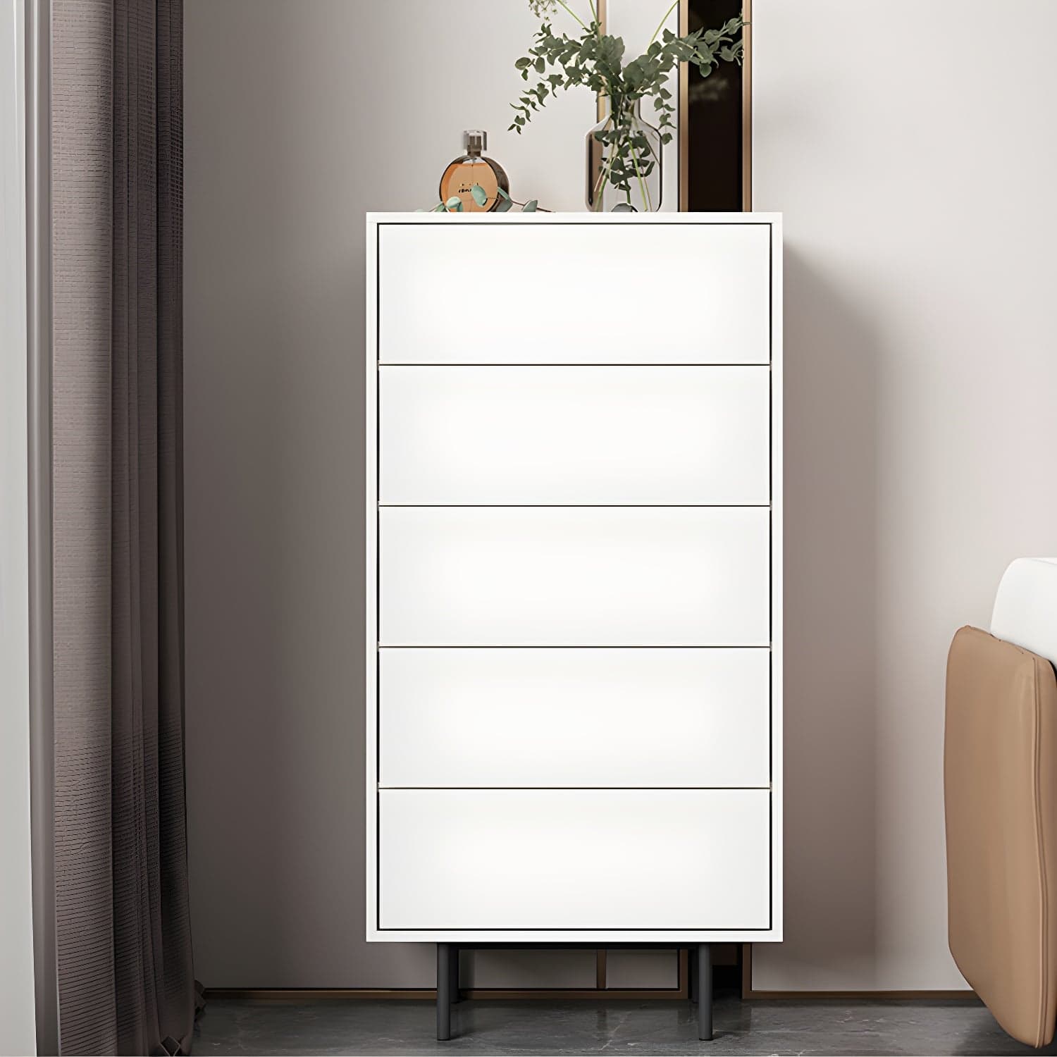 13.65-inch W Modern Storage Chest Dresser Manufactured Wood Storage Chest thumbnail 6