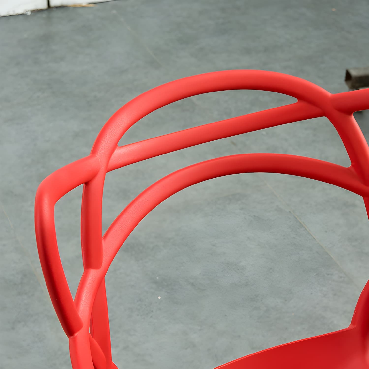 Open Back Dining Arm Chair Modern Indoor-Outdoor Plastic Chair thumbnail 14