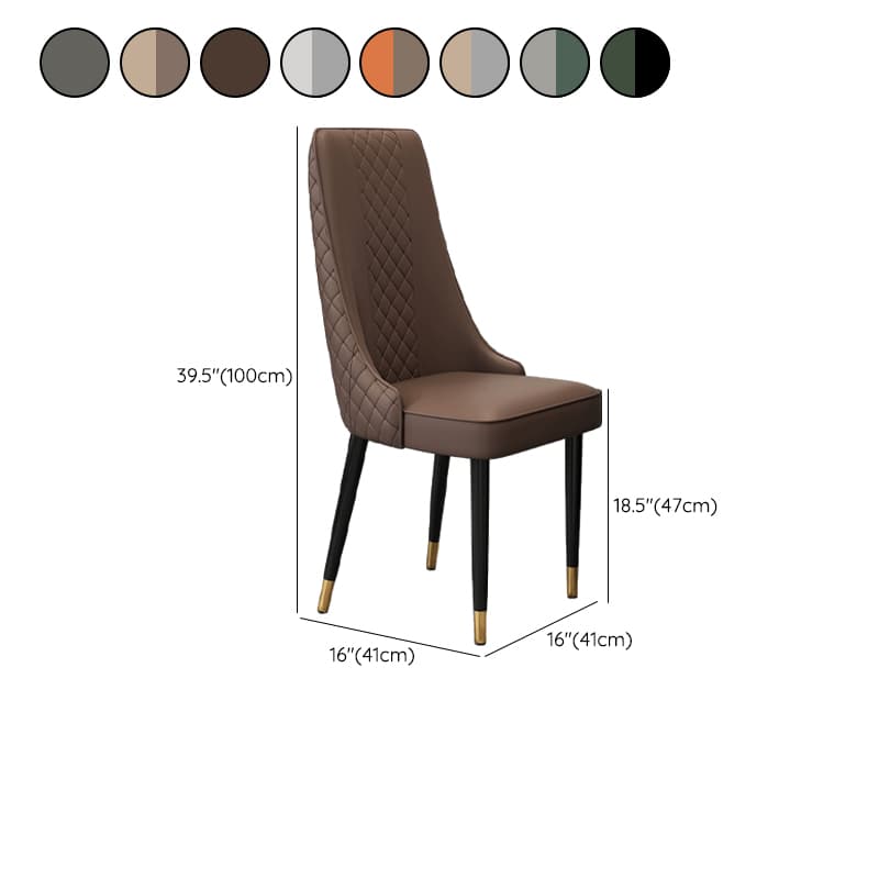 Comfortable and Stylish Faux Leather High Back Upholstered Chair for Kitchen and Dining thumbnail 18