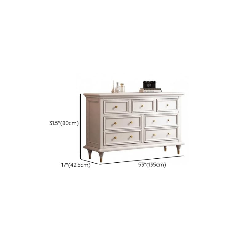 Horizontal/Vertical Chalk Wood Double Dresser/Bachelor Chest/Lingerie Chest with Drawers - image 17
