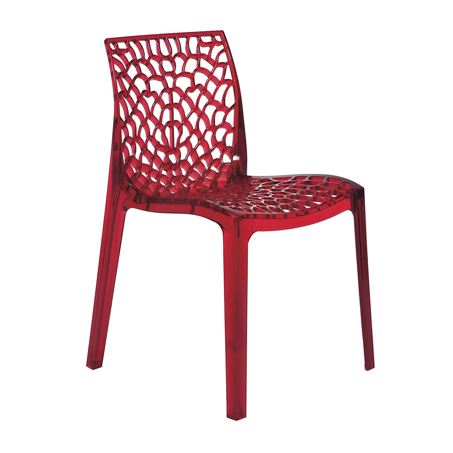 Scandinavian Style Plastic Side Chair with Armless Design Suitable for Kitchen & Dining thumbnail 4